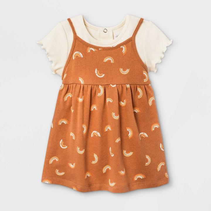 Grayson Mini Baby Girls' Rainbow Dress - Orange
