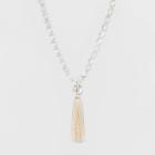 Sugarfix By Baublebar Tassel Pendant Beaded Necklace - Clear, Girl's