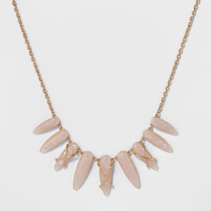 Sugarfix By Baublebar Gemstone Statement Necklace - Light Pink, Girl's