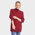 Women's Mock Turtleneck Sweater - Knox Rose Red