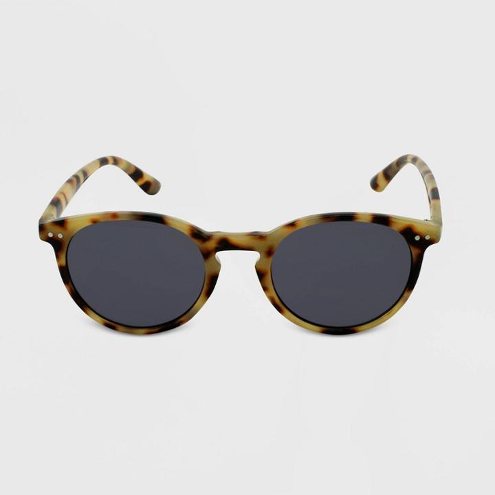 Women's Tortoise Shell Print Round Sunglasses - Wild Fable Brown