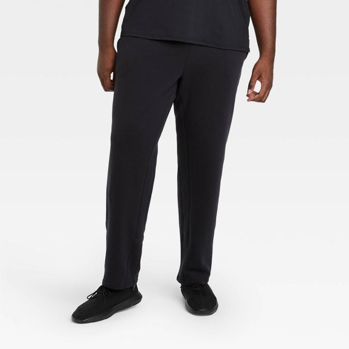 Men's Tall Cotton Fleece Pants - All In Motion Black