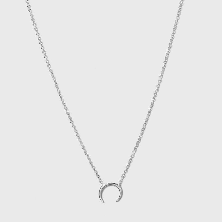 Sterling Silver Recycled Metal Crescent Necklace - Universal Thread
