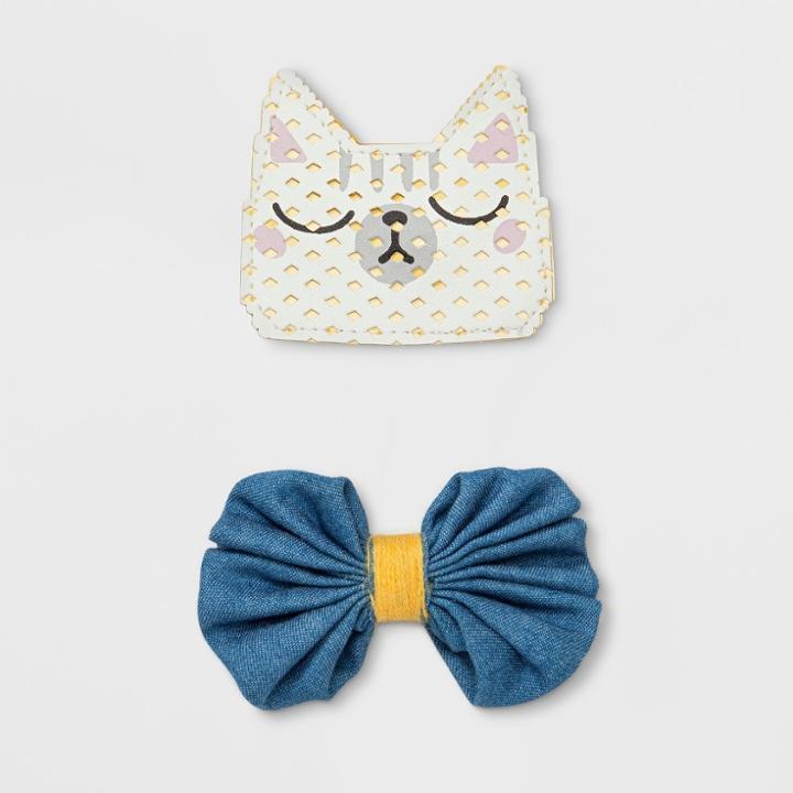 Girls' 2pk Stitch & Chambray Clips - Cat & Jack,