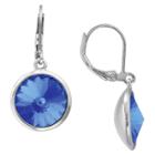 Target Women's Silver Plated Crystal Chrysolite Round Dangle Earring