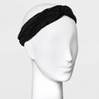 Pleated Velvet Headwrap - A New Day Black
