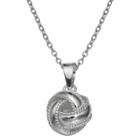 Treasure Lockets Loveknot Pendant In Sterling Silver - Silver (18), Women's