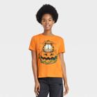 Nickelodeon Women's Halloween Garfield Pumpkins Short Sleeve Graphic T-shirt - Matte Orange