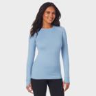 Warm Essentials By Cuddl Duds Women's Active Thermal Crewneck Top - Cloud Blue