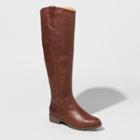 Women's Monica Leather Riding Boots - Universal Thread Cognac (red)