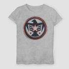 Girls' Marvel Falcon America Short Sleeve T-shirt - Heather Gray