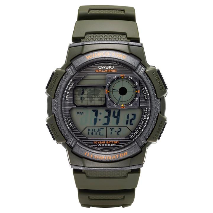 Casio Men's World Time Watch - Green (ae1000w-3avcf),