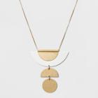 Long Statement Pendant Necklace - Universal Thread White/gold