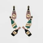 Sugarfix By Baublebar 'champagne Problems' Statement Earrings - Pink/green/black