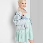 Women's Plus Size Sleeveless Smocked Tiered Gingham Dress - Wild Fable Green 1x, Women's,