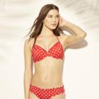 Women's Cabana Light Lift Ruffle Edge Bikini Top - Shade & Shore Red Chili Dot