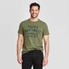 Men's Standard Fit Short Sleeve Pacific Northwest Graphic Crew Neck T-shirt - Goodfellow & Co Green S, Men's,