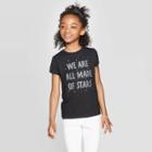 Girls' Short Sleeve Made Of Stars Graphic T-shirt - Cat & Jack Black