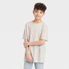 Boys' Ringer Striped Short Sleeve T-shirt - Art Class Tan