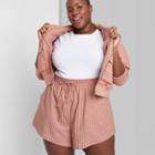 Women's Plus Size Drawstring Comfort Shorts - Wild Fable Brown