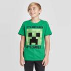 Boys' Minecraft Creeper Thrill Skill Flip Sequin St. Patrick's Day T-shirt - Green, Boy's,