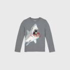 Boys' Long Sleeve Christmas Shark Graphic T-shirt - Cat & Jack Gray
