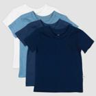 Honest Baby 4pk Organic Cotton Short Sleeve T-shirt - Blue Newborn