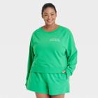 Women's French Terry Crewneck Sweatshirt - All In Motion Green