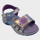 Toddler Girls' Frozen Two Strap Footbed Sandals - Purple