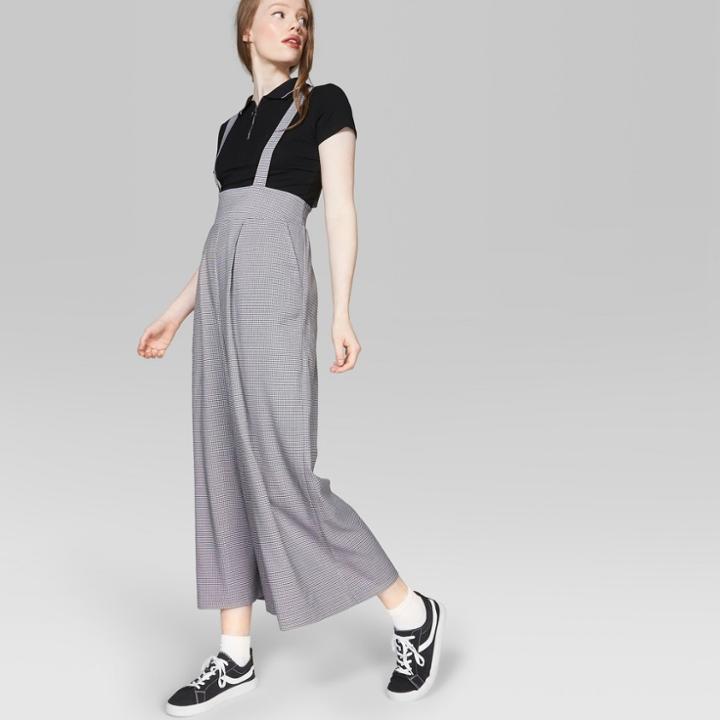 Women's Woven Suspender Jumpsuit - Wild Fable Gray