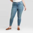 Women's Plus Size High-rise Skinny Jeans - Universal Thread Medium Wash 22w, Women's, Blue