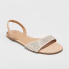 Women's Gabriella Embellished Slide Sandals - A New Day Gold