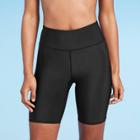 Women's 7 Mid-rise Swim Bike Shorts - All In Motion Black