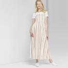 Women's Striped Sleeveless Tie Strap Smocked Top Maxi Dress - Wild Fable Cream/rose