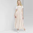 Women's Striped Sleeveless Tie Strap Smocked Top Maxi Dress - Wild Fable Cream/rose