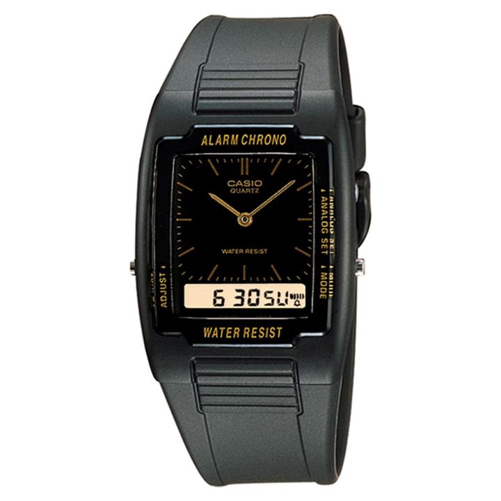 Casio Men's Classic Ana-digi Watch - Black (aq47-1e)