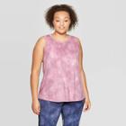 Women's Plus Size Marble Print Active Tank Top - C9 Champion Mauve (pink)