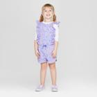 Toddler Girls' Knit Romper - Cat & Jack Pink/blue