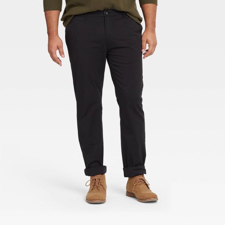 Men's Big & Tall Skinny Fit Hennepin Tech Chino Pants - Goodfellow & Co Black