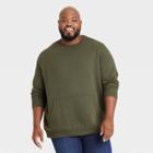 Men's Tall Standard Fit Crewneck Sweatshirt - Goodfellow & Co Green