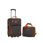 Rockland Fashion 2pc Luggage Set - Charcoal, Grey