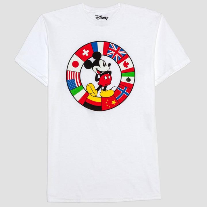 Men's Mickey Mouse & Friends Short Sleeve Graphic T-shirt - White S, Men's,