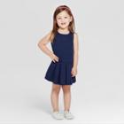 Toddler Girls' Uniform Woven Jumper - Cat & Jack Navy 5t, Girl's, Blue