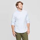 Men's Big & Tall Standard Fit Long Sleeve Whittier Oxford Button-down Shirt - Goodfellow & Co Nightfall Blue
