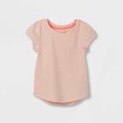 Toddler Girls' Floral Short Sleeve T-shirt - Cat & Jack Pink