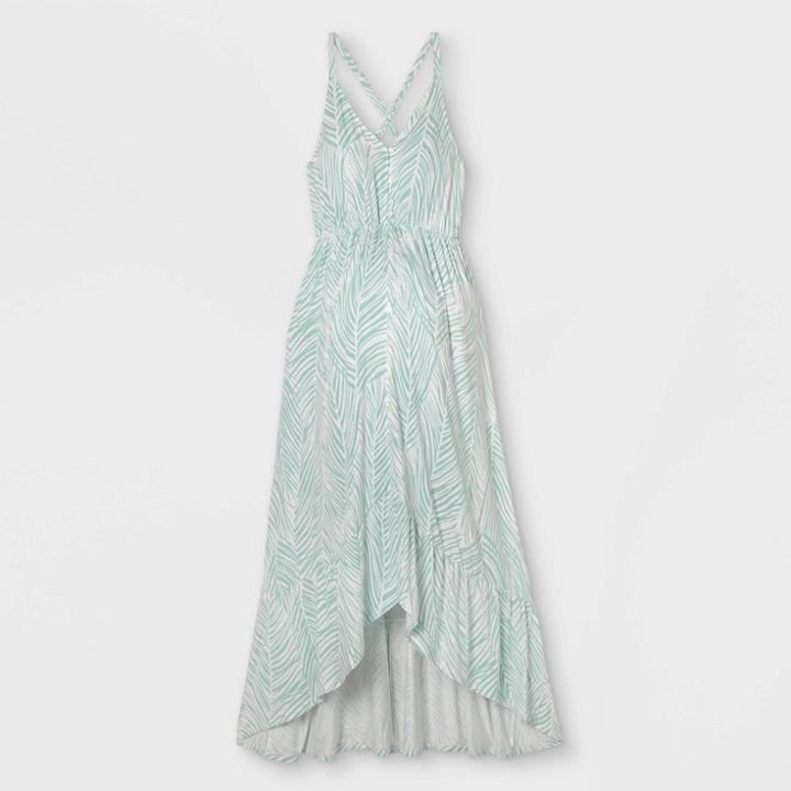 Sleeveless Button-front Maternity Dress - Isabel Maternity By Ingrid & Isabel Aqua/white