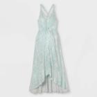 Sleeveless Button-front Maternity Dress - Isabel Maternity By Ingrid & Isabel Aqua/white