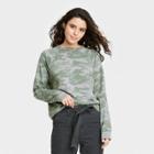 Women's Camo Print Sweatshirt - Universal Thread Dark Green