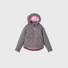 Girls' Adaptive Quilted Jacket - Cat & Jack Gray
