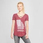 Women's Short Sleeve Ga State Represent Graphic T-shirt - Awake Burgundy